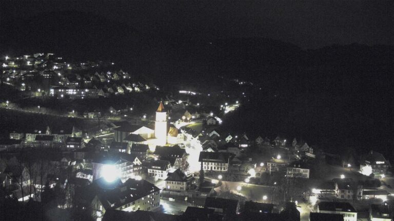 Dieses Bild zeigt eine Webcam-Aufnahme von Ottenhöfen, aufgenommen am Samstag, den 21.02.2026 um 20:30 Uhr