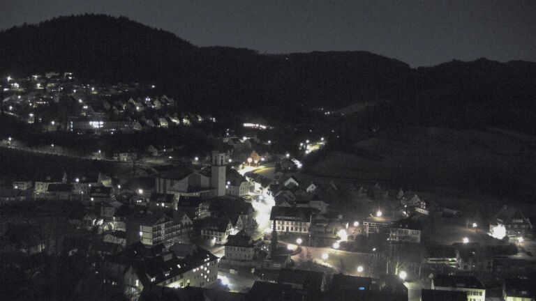 Dieses Bild zeigt eine Webcam-Aufnahme von Ottenhöfen, aufgenommen am Dienstag, den 03.02.2026 um 23:00 Uhr