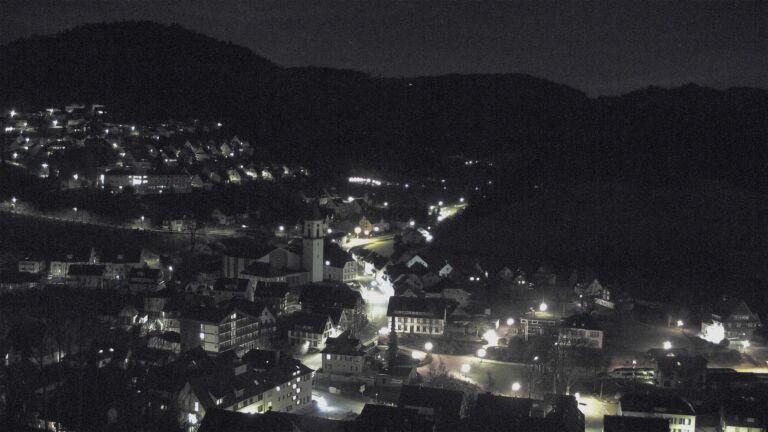 Dieses Bild zeigt eine Webcam-Aufnahme von Ottenhöfen, aufgenommen am Mittwoch, den 25.02.2026 um 23:00 Uhr