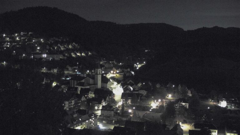 Dieses Bild zeigt eine Webcam-Aufnahme von Ottenhöfen, aufgenommen am Freitag, den 23.10.2026 um 01:00 Uhr
