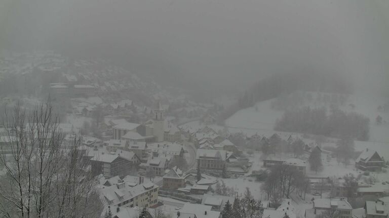 Dieses Bild zeigt eine Webcam-Aufnahme von Ottenhöfen, aufgenommen am Samstag, den 10.01.2026 um 16:20 Uhr