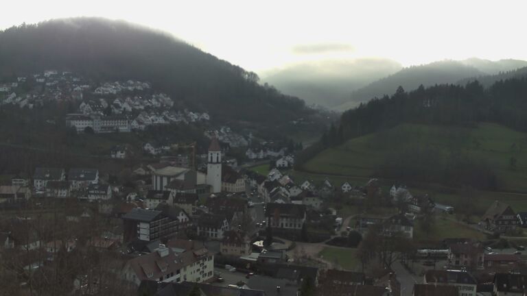 Dieses Bild zeigt eine Webcam-Aufnahme von Ottenhöfen, aufgenommen am Dienstag, den 23.12.2025 um 10:00 Uhr