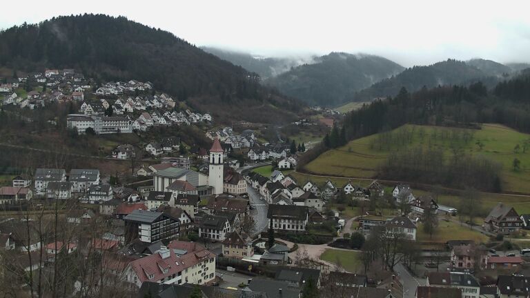 Dieses Bild zeigt eine Webcam-Aufnahme von Ottenhöfen, aufgenommen am Donnerstag, den 29.01.2026 um 14:50 Uhr