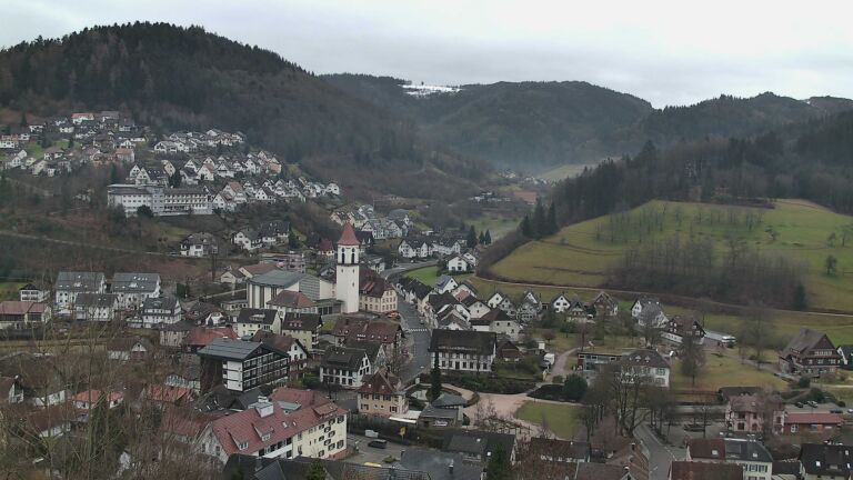 Dieses Bild zeigt eine Webcam-Aufnahme von Ottenhöfen, aufgenommen am Freitag, den 30.01.2026 um 14:20 Uhr