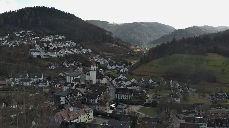 Dieses Bild zeigt eine Webcam-Aufnahme von Ottenhöfen, aufgenommen am Samstag, den 07.02.2026 um 14:20 Uhr