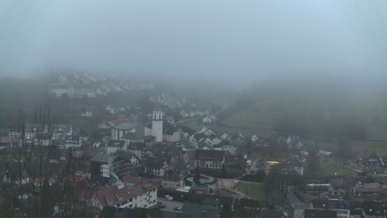 Dieses Bild zeigt eine Webcam-Aufnahme von Ottenhöfen, aufgenommen am Montag, den 22.12.2025 um 08:20 Uhr