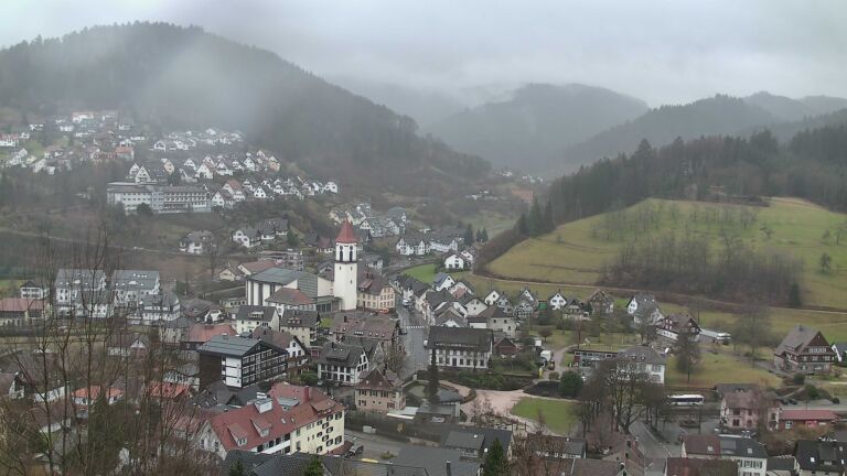 Dieses Bild zeigt eine Webcam-Aufnahme von Ottenhöfen, aufgenommen am Donnerstag, den 12.02.2026 um 14:40 Uhr