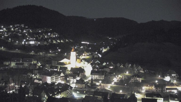 Dieses Bild zeigt eine Webcam-Aufnahme von Ottenhöfen, aufgenommen am Freitag, den 27.02.2026 um 20:50 Uhr