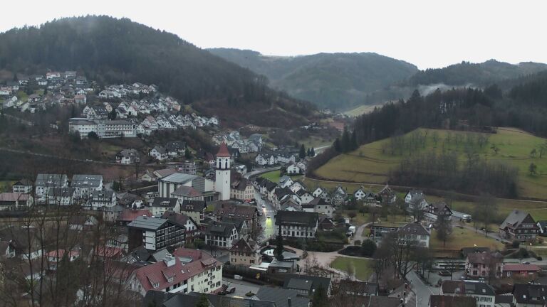 Dieses Bild zeigt eine Webcam-Aufnahme von Ottenhöfen, aufgenommen am Samstag, den 07.02.2026 um 07:50 Uhr