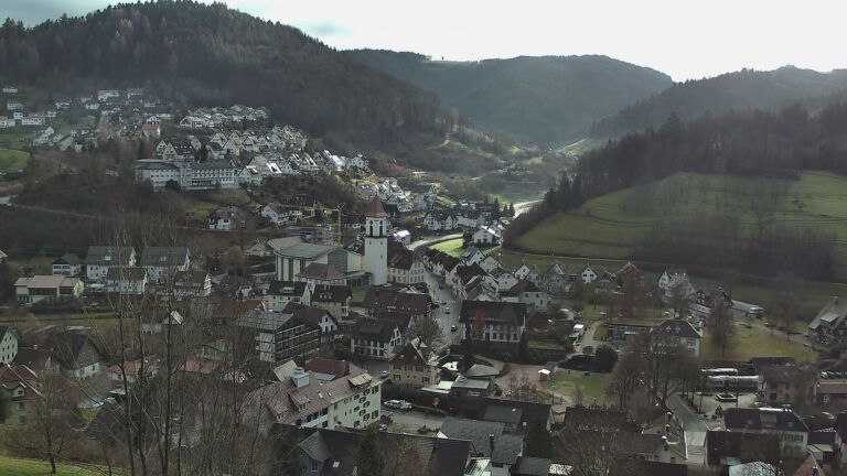 Dieses Bild zeigt eine Webcam-Aufnahme von Ottenhöfen, aufgenommen am Mittwoch, den 17.12.2025 um 12:20 Uhr