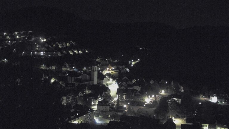 Dieses Bild zeigt eine Webcam-Aufnahme von Ottenhöfen, aufgenommen am Dienstag, den 13.10.2026 um 01:00 Uhr