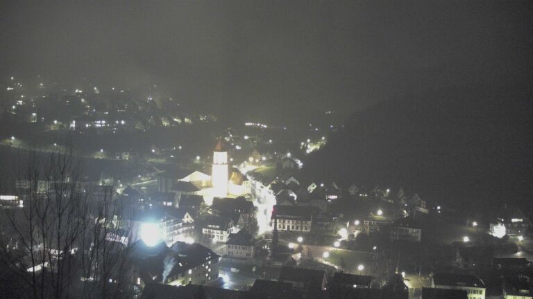 Dieses Bild zeigt eine Webcam-Aufnahme von Ottenhöfen, aufgenommen am Samstag, den 28.03.2026 um 19:50 Uhr