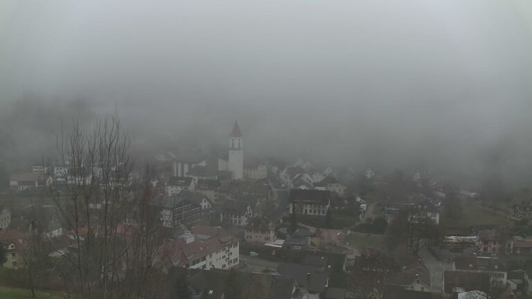 Dieses Bild zeigt eine Webcam-Aufnahme von Ottenhöfen, aufgenommen am Dienstag, den 16.12.2025 um 14:00 Uhr