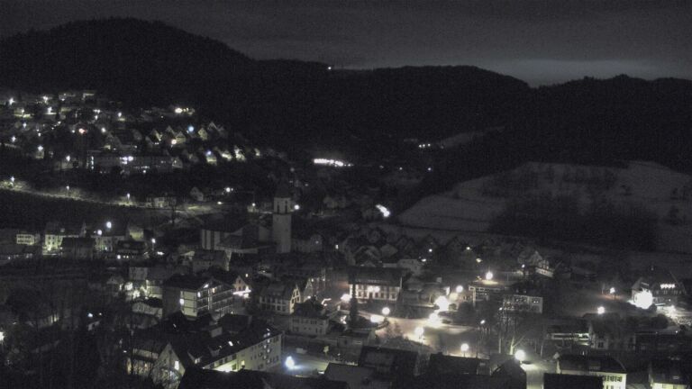 Dieses Bild zeigt eine Webcam-Aufnahme von Ottenhöfen, aufgenommen am Freitag, den 02.01.2026 um 01:00 Uhr