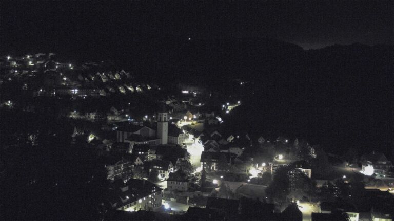 Dieses Bild zeigt eine Webcam-Aufnahme von Ottenhöfen, aufgenommen am Samstag, den 10.10.2026 um 00:30 Uhr