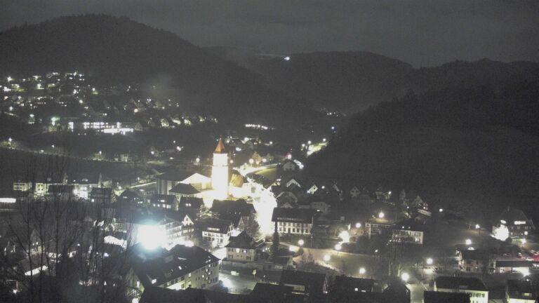 Dieses Bild zeigt eine Webcam-Aufnahme von Ottenhöfen, aufgenommen am Donnerstag, den 29.01.2026 um 19:30 Uhr