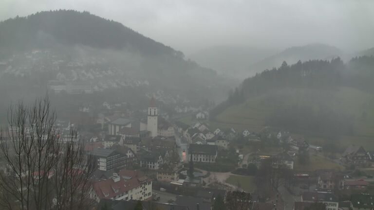 Dieses Bild zeigt eine Webcam-Aufnahme von Ottenhöfen, aufgenommen am Montag, den 26.01.2026 um 08:50 Uhr