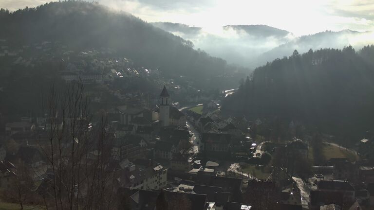 Dieses Bild zeigt eine Webcam-Aufnahme von Ottenhöfen, aufgenommen am Samstag, den 20.12.2025 um 11:50 Uhr