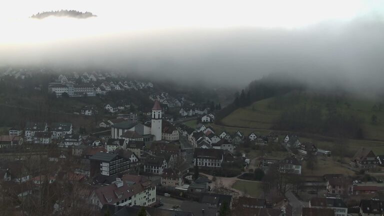 Dieses Bild zeigt eine Webcam-Aufnahme von Ottenhöfen, aufgenommen am Donnerstag, den 05.02.2026 um 08:30 Uhr