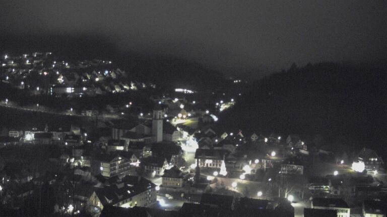 Dieses Bild zeigt eine Webcam-Aufnahme von Ottenhöfen, aufgenommen am Dienstag, den 23.12.2025 um 00:00 Uhr