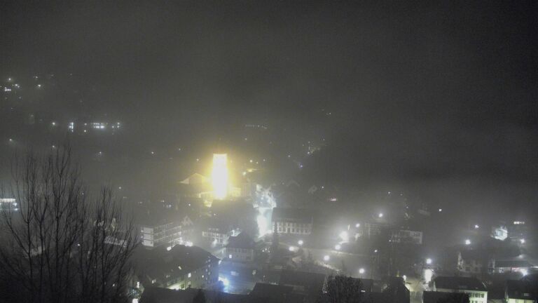 Dieses Bild zeigt eine Webcam-Aufnahme von Ottenhöfen, aufgenommen am Donnerstag, den 19.02.2026 um 21:00 Uhr