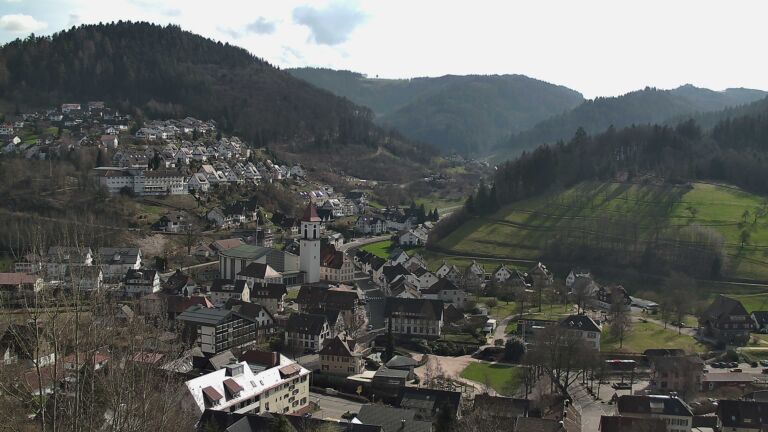 Dieses Bild zeigt eine Webcam-Aufnahme von Ottenhöfen, aufgenommen am Dienstag, den 03.03.2026 um 13:50 Uhr