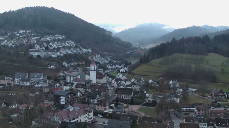 Dieses Bild zeigt eine Webcam-Aufnahme von Ottenhöfen, aufgenommen am Dienstag, den 23.12.2025 um 08:20 Uhr