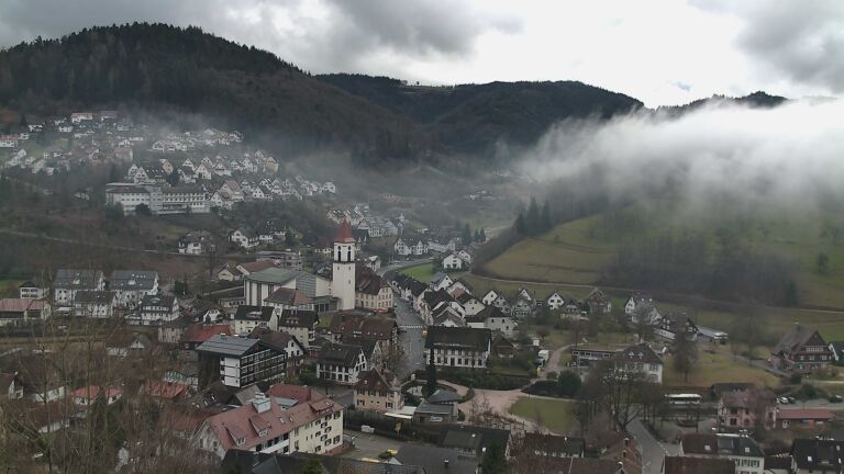 Dieses Bild zeigt eine Webcam-Aufnahme von Ottenhöfen, aufgenommen am Montag, den 02.02.2026 um 12:40 Uhr