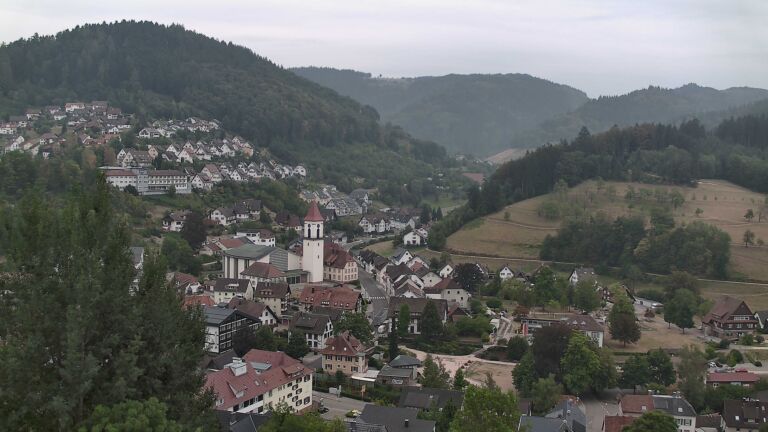 Dieses Bild zeigt eine Webcam-Aufnahme von Ottenhöfen, aufgenommen am Montag, den 17.08.2026 um 09:20 Uhr