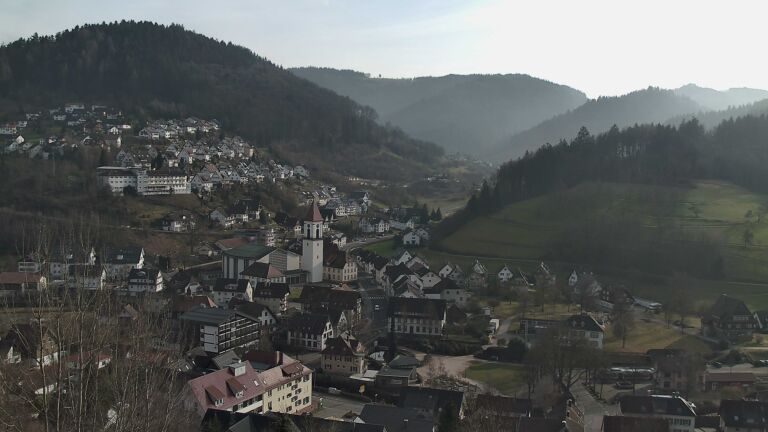 Dieses Bild zeigt eine Webcam-Aufnahme von Ottenhöfen, aufgenommen am Montag, den 09.02.2026 um 14:50 Uhr