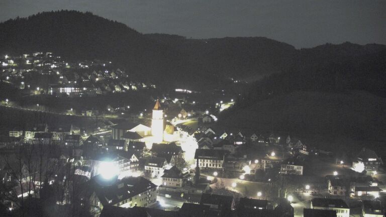 Dieses Bild zeigt eine Webcam-Aufnahme von Ottenhöfen, aufgenommen am Samstag, den 31.01.2026 um 20:20 Uhr