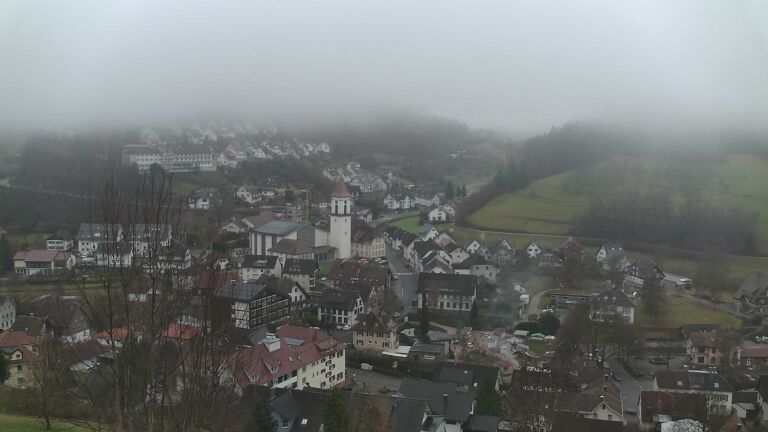 Dieses Bild zeigt eine Webcam-Aufnahme von Ottenhöfen, aufgenommen am Sonntag, den 14.12.2025 um 10:10 Uhr