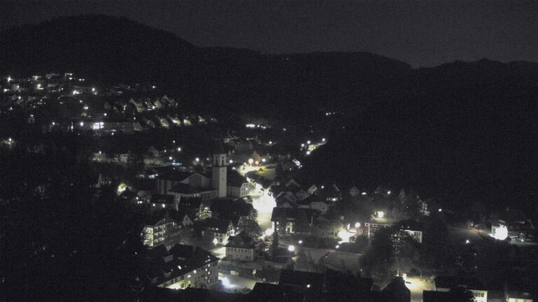 Dieses Bild zeigt eine Webcam-Aufnahme von Ottenhöfen, aufgenommen am Montag, den 19.10.2026 um 23:00 Uhr