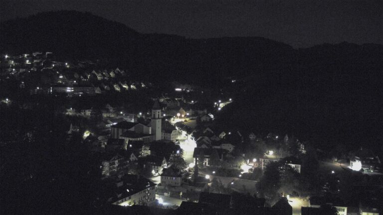 Dieses Bild zeigt eine Webcam-Aufnahme von Ottenhöfen, aufgenommen am Samstag, den 03.10.2026 um 01:00 Uhr