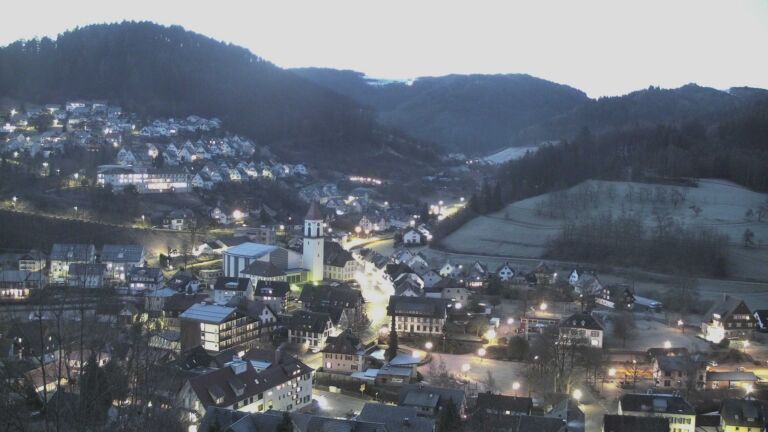 Dieses Bild zeigt eine Webcam-Aufnahme von Ottenhöfen, aufgenommen am Freitag, den 30.01.2026 um 07:20 Uhr