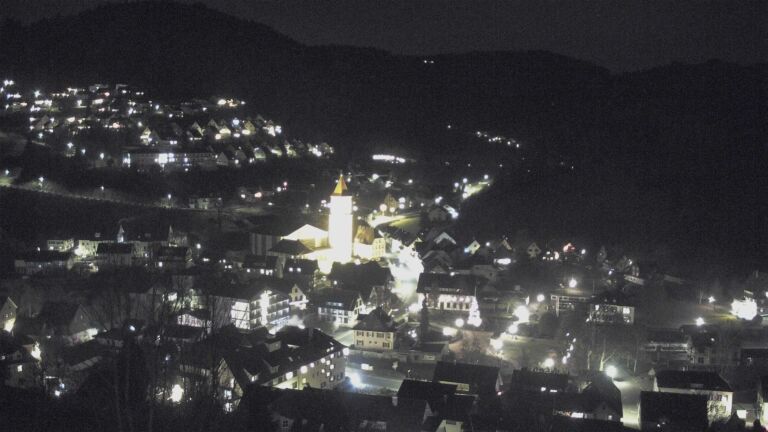 Dieses Bild zeigt eine Webcam-Aufnahme von Ottenhöfen, aufgenommen am Dienstag, den 16.12.2025 um 21:30 Uhr