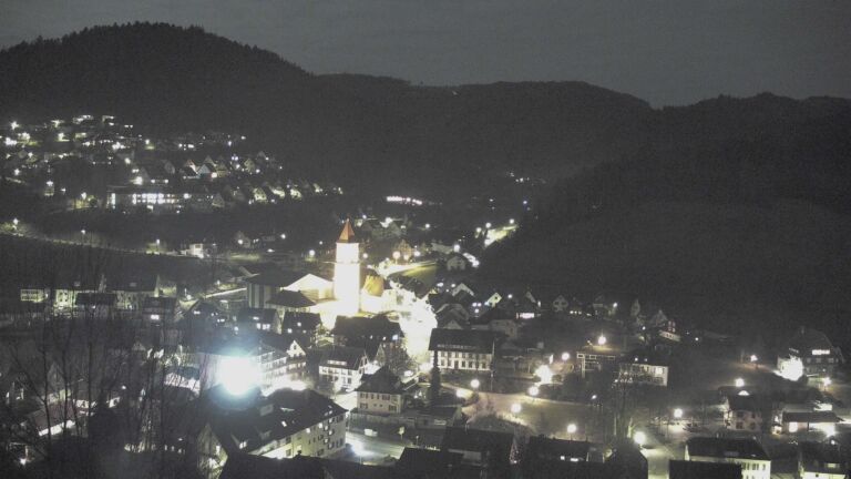 Dieses Bild zeigt eine Webcam-Aufnahme von Ottenhöfen, aufgenommen am Samstag, den 31.01.2026 um 20:00 Uhr