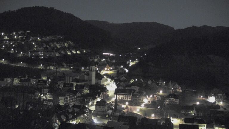 Dieses Bild zeigt eine Webcam-Aufnahme von Ottenhöfen, aufgenommen am Donnerstag, den 05.03.2026 um 01:00 Uhr