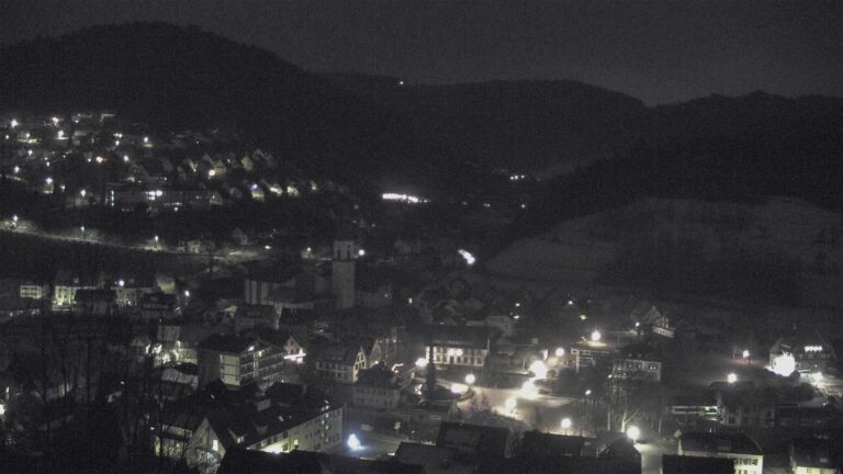 Dieses Bild zeigt eine Webcam-Aufnahme von Ottenhöfen, aufgenommen am Freitag, den 02.01.2026 um 01:30 Uhr