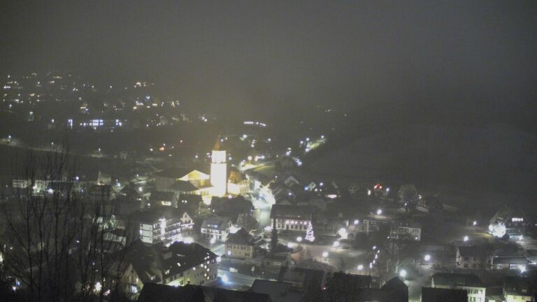 Dieses Bild zeigt eine Webcam-Aufnahme von Ottenhöfen, aufgenommen am Montag, den 29.12.2025 um 21:00 Uhr