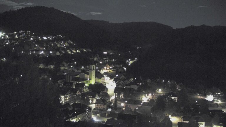 Dieses Bild zeigt eine Webcam-Aufnahme von Ottenhöfen, aufgenommen am Mittwoch, den 23.09.2026 um 22:00 Uhr