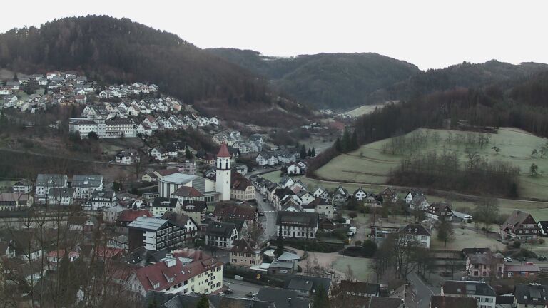 Dieses Bild zeigt eine Webcam-Aufnahme von Ottenhöfen, aufgenommen am Dienstag, den 27.01.2026 um 08:20 Uhr