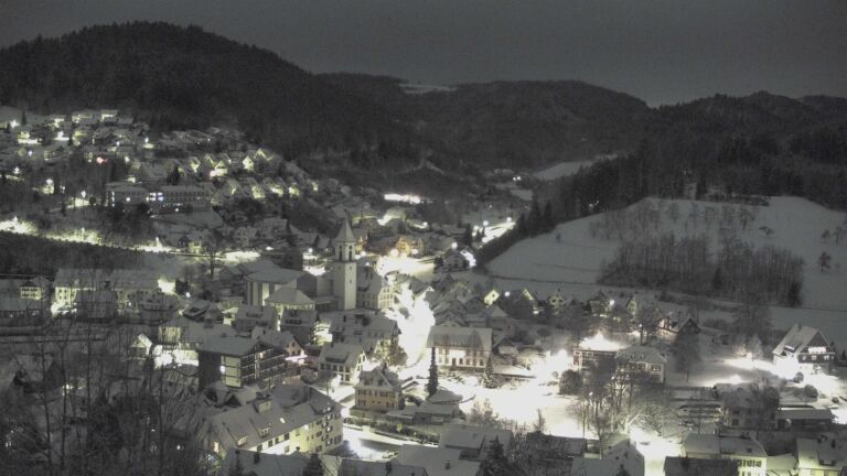 Dieses Bild zeigt eine Webcam-Aufnahme von Ottenhöfen, aufgenommen am Samstag, den 03.01.2026 um 03:30 Uhr