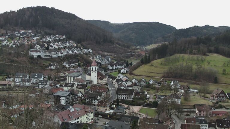 Dieses Bild zeigt eine Webcam-Aufnahme von Ottenhöfen, aufgenommen am Mittwoch, den 18.02.2026 um 08:10 Uhr