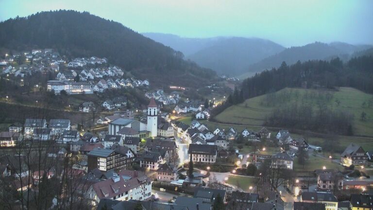 Dieses Bild zeigt eine Webcam-Aufnahme von Ottenhöfen, aufgenommen am Montag, den 23.02.2026 um 07:00 Uhr