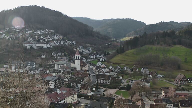 Dieses Bild zeigt eine Webcam-Aufnahme von Ottenhöfen, aufgenommen am Samstag, den 28.02.2026 um 08:30 Uhr