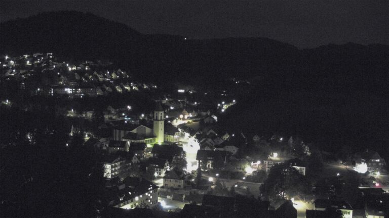 Dieses Bild zeigt eine Webcam-Aufnahme von Ottenhöfen, aufgenommen am Samstag, den 29.08.2026 um 22:30 Uhr