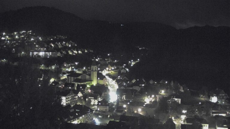 Dieses Bild zeigt eine Webcam-Aufnahme von Ottenhöfen, aufgenommen am Samstag, den 24.10.2026 um 20:40 Uhr