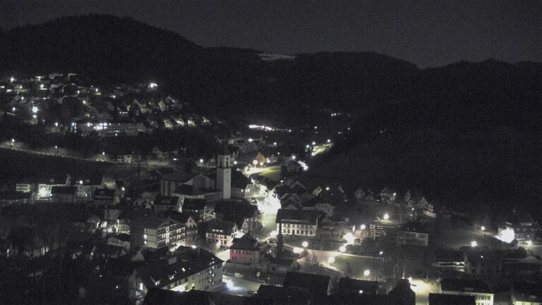 Dieses Bild zeigt eine Webcam-Aufnahme von Ottenhöfen, aufgenommen am Samstag, den 28.03.2026 um 00:00 Uhr