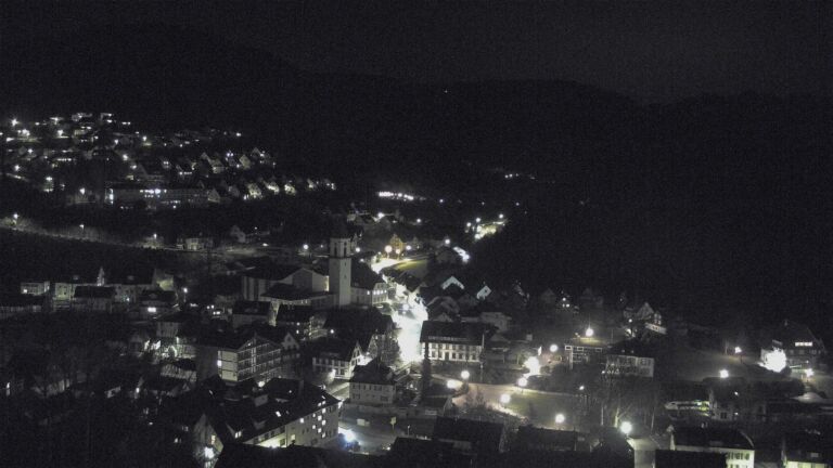 Dieses Bild zeigt eine Webcam-Aufnahme von Ottenhöfen, aufgenommen am Freitag, den 13.02.2026 um 23:00 Uhr